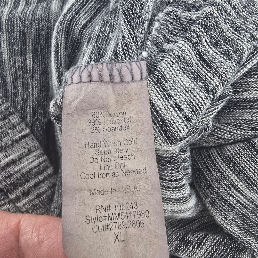 Bobeau Womens XL Long Sleeveless Cardigan Duster Vest Gray Space Dye Pockets USA - Picture 4 of 8